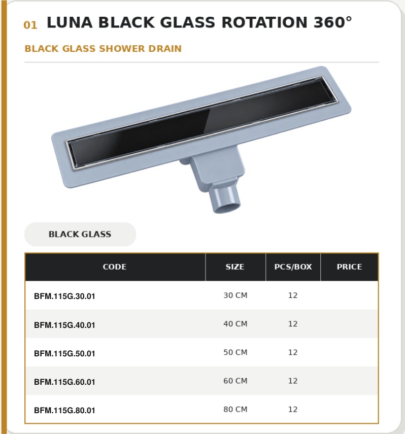 LUNA BLACK GLASS